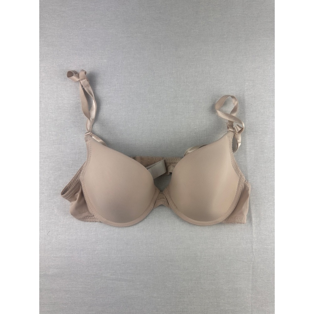 Bronzini Women Nude Beige Underwire T-Shirt Bra Size 34 B Smooth‎ Molded Cups